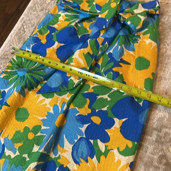 J Crew women's Tie Waist Morning Floral Seersucker Pencil Skirt - Picture 7 of 12